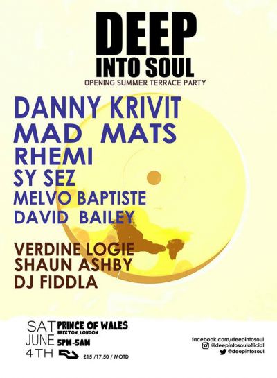 Win One of 5 pairs of Tickets to the Deep Into Soul Summer Terrace Opening Party 